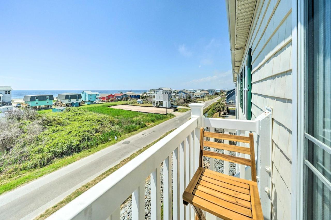 Ocean-View Oak Island Condo, 1 Block To Beach! מראה חיצוני תמונה